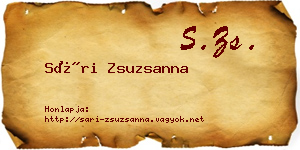 Sári Zsuzsanna névjegykártya